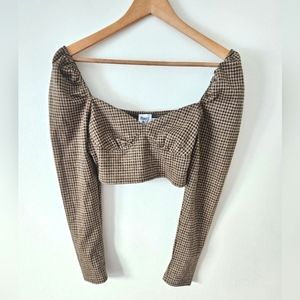 Princess polly houndstooth crop top